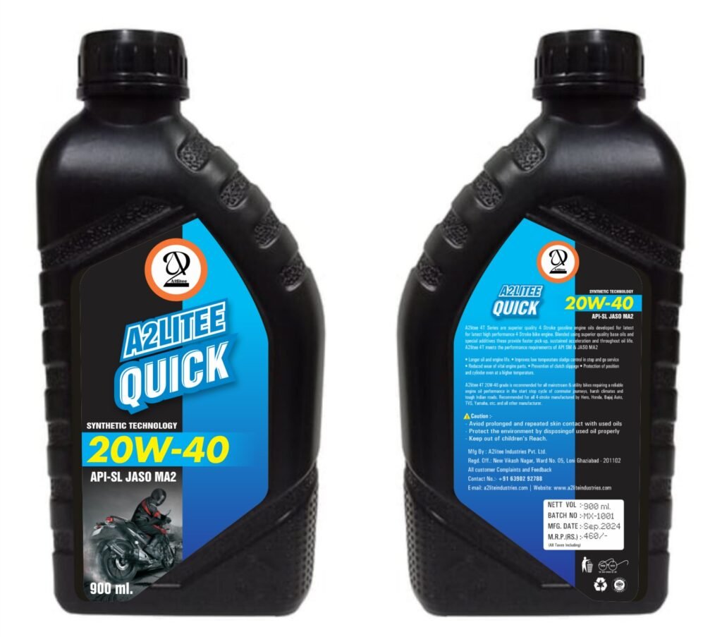 A2litee QUICK 20W-40 (3000KM -3500KM) 900ML. RS.230 SIZE:900ML,1000ML